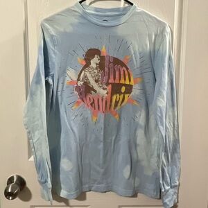 Jimi Hendrix Juniors/ Men’s Blue Long Sleeve Tie-Dye Long T-shirt. XS